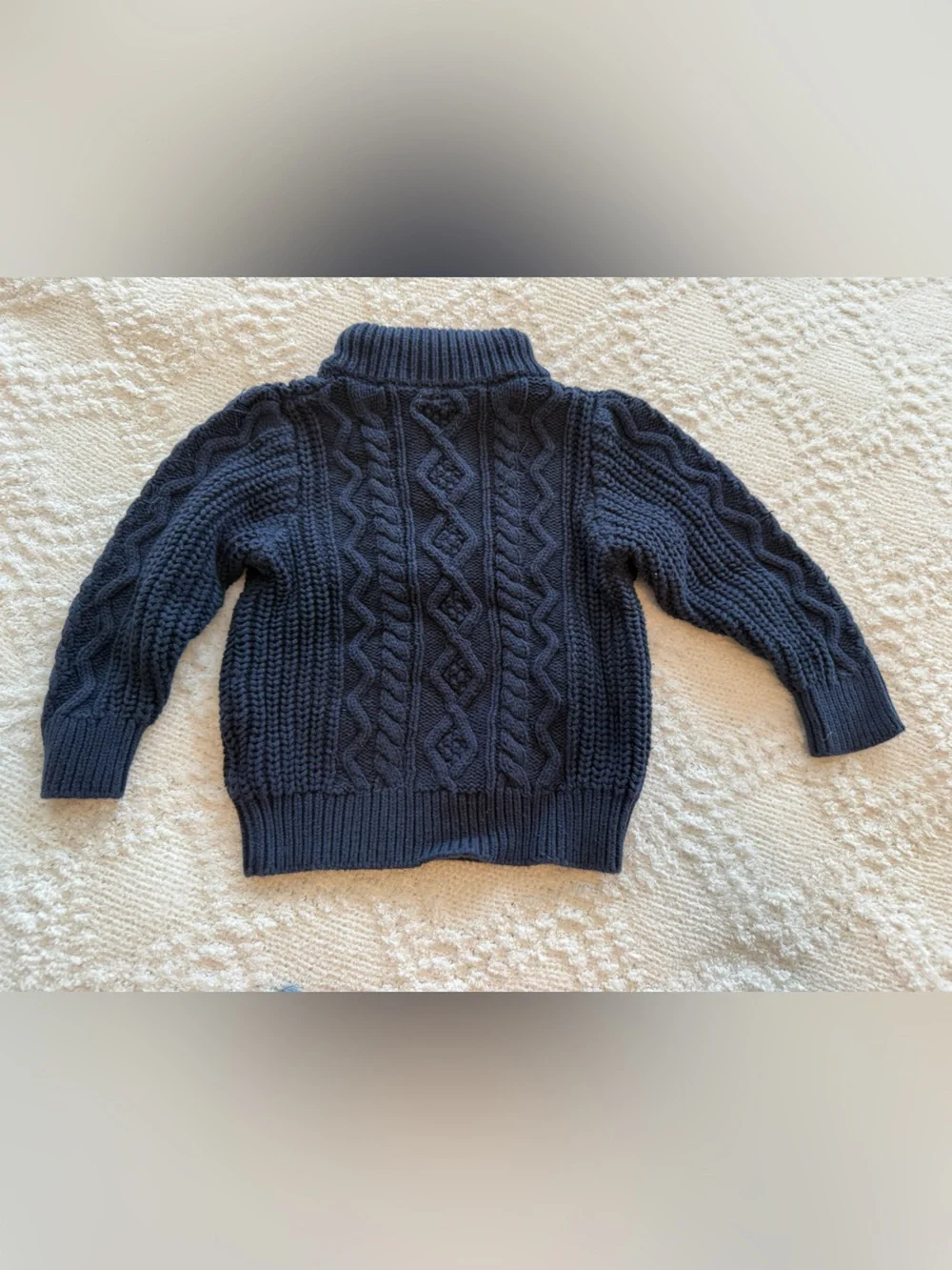 GAP Navy Cable Knit Sweater & Blue Jeans Kids Matching Set